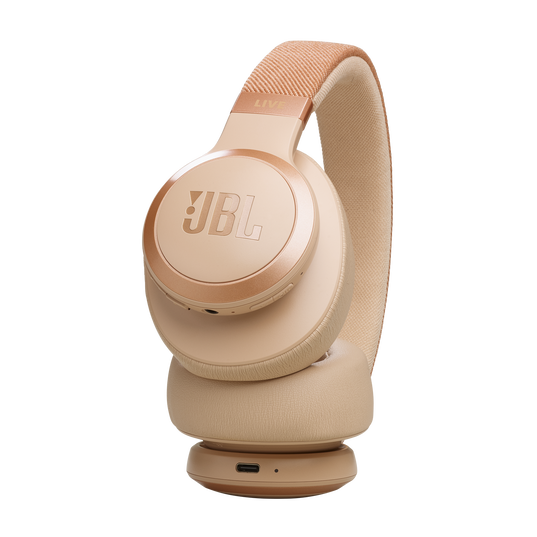 JBL Live 770NC - Sandstone - Wireless Over-Ear Headphones with True Adaptive Noise Cancelling - Detailshot 2
